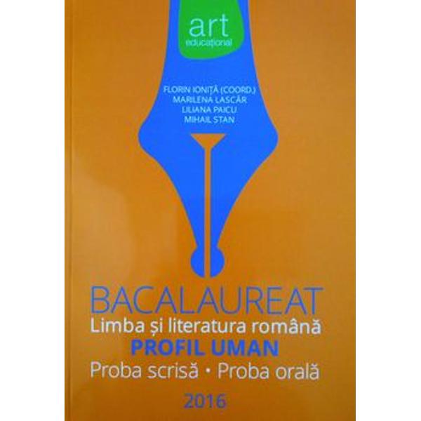 Lucrarea de fa&539;&259; reprezint&259; cel mai eficient &537;i mai complet instrument de lucru pentru preg&259;tirea examenului de maturitate propunând subiecte dup&259; modelul oficial atât pentru prob&259; scris&259; cât &537;i pentru prob&259; oral&259; a bacalaureatului 