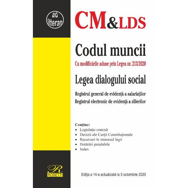 Codul muncii Legea dialogului social 5 octombrie 2020