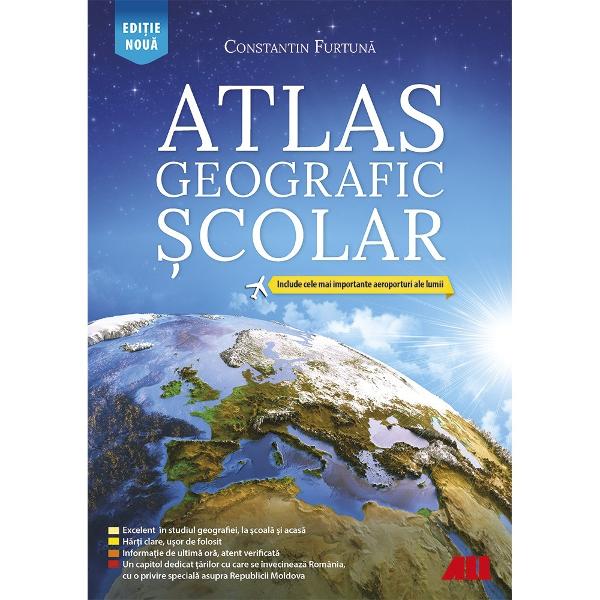 Atlasul geografic &537;colar al lumii realizat de Constantin Furtun&259; se remarc&259; drept singurul atlas de acest tip din România Edi&539;ia actual&259; este revizuit&259; &537;i ad&259;ugit&259; cu informa&539;ii esen&539;iale disponibile în 2020Con&539;inutul a fost creat în acord cu programa &537;colar&259; &537;i se adreseaz&259; cadrelor didactice de specialitate elevilor &537;i studen&355;ilor Mai mult 
