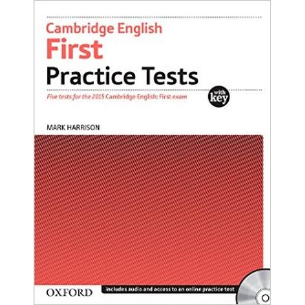 Four print tests plus one online practice test With Key edition only online practice test extract Without Key edition only Audio disc with all accompanying listening material With Key edition only Helpful assessment criteria for Speaking 