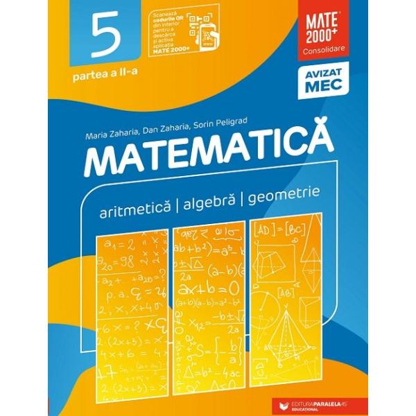 Avizat MEN conform OM nr 30228012018Seria de lucr&259;ri&160;MATE 2000 CONSOLIDARE destinat&259; claselor de gimnaziu respect&259; toate cerin&539;ele programei referitoare la&160;competen&539;e generale competen&539;e specifice &537;i con&539;inuturi oferind sugestii metodologice&160;dintre cele mai atractivePrin urmare pentru fiecare capitol din program&259; sunt prev&259;zute un text teoretic 