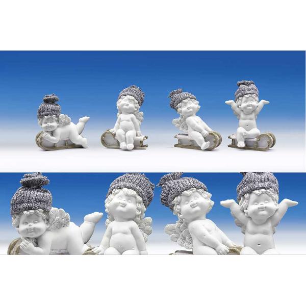Ingeras Igor pe sanie - figurina din polirasina inaltime 12 cm modele diferite vezi imagineaPretul afisat este per bucata