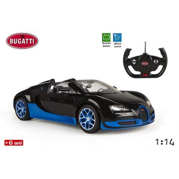 Masina Bugatti Veyron 164 este o jucarie pentru baieti care imita pana in cele mai mici detalii masina Bugatti Modelul elegant si aerodinamic confera unicitate jucariei printre jucariile de gen Aceasta poate aduce ore nelimitate de amuzament copiilor pasionati de viteza si masiniMasina include o radiocomanda facuta pentru cei mici usor de folosit cu o antena de metal 