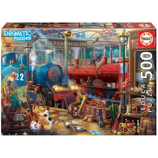 Puzzle Enigmatic Train StationPuzzle 500 piese Puzzle-ul asamblat are 48 x 34cm