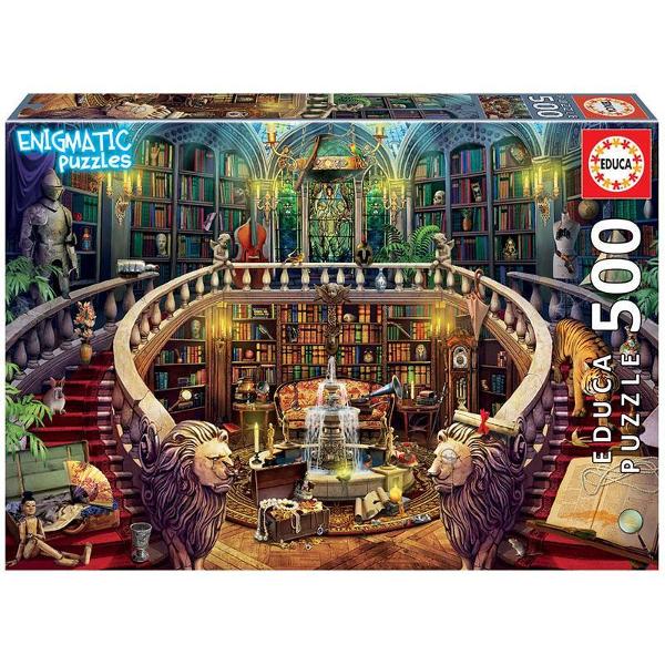 Puzzle Enigmatic Antique LibraryPuzzle 500 piese Puzzle-ul asamblat are 48 x 34cm