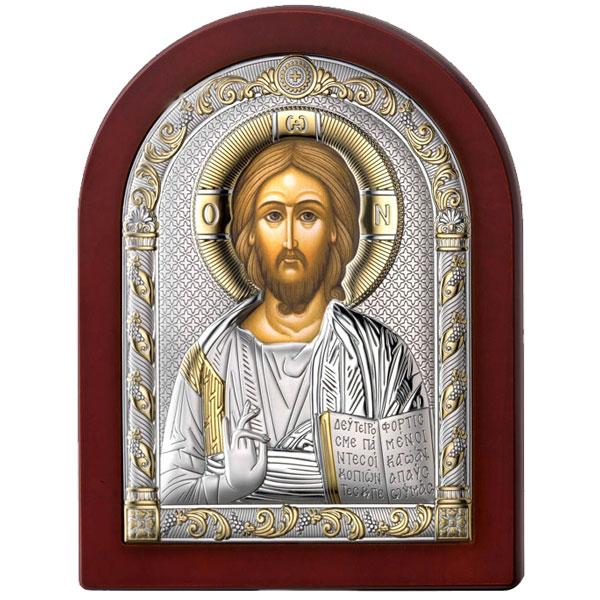 Icoana Argint Isus 12x16cm AuriuDimensiuni 12x16x2cm