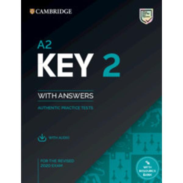 Authentic examination papers from Cambridge Assessment English provide perfect practice because they are EXACTLY like the real examInside A2 Key for the revised 2020 exam youll find four complete examination papers from Cambridge Assessment English Be confident on exam day by working through each part of the exam and scoring system so you can familiarise yourself with the format and practise your exam technique The book contains transcripts sample Writing answers scripts for 