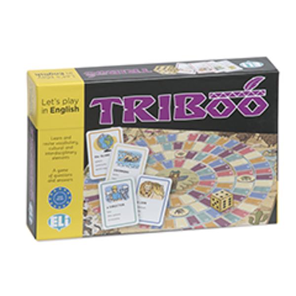 WHAT IS ITTriboo is a useful and challenging game based on the exchange of questions and answers using keywords and clues to guess in the English language LANGUAGE AIMSThe game allows students to learn and revise vocabulary cultural and interdisciplinary elements of the English language CONTENTSThe game includes 132 cards divided into 