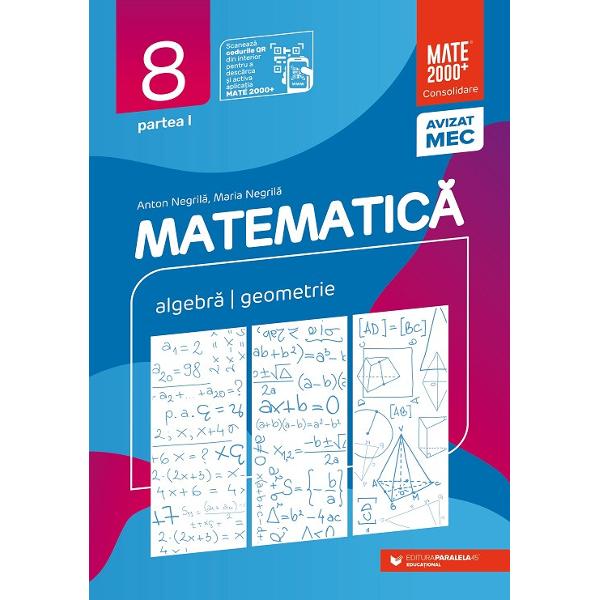 Avizat MEC conform OM nr 531821112019 Seria de lucr&259;ri MATE 2000 CONSOLIDARE destinat&259; claselor de gimnaziu respect&259; toate cerin&539;ele programei referitoare la competen&539;e generale competen&539;e specifice &537;i con&539;inuturi oferind sugestii metodologice dintre cele mai atractive Prin urmare pentru fiecare capitol din program&259; sunt prev&259;zuteun text teoretic 