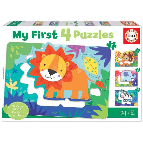 Puzzle-ul pentru cei mici cu motivul My Jungle Animals va surprinde &537;i distra to&539;i b&259;ie&539;ii &537;i fetele de la vârsta de 2 ani Aceste puzzle original este progresiv &537;i permit copiilor s&259;-&537;i îmbun&259;t&259;&539;easc&259; abilit&259;&539;ile asamblare Pachetul con&539;ine 4 imagini cu un elefant frumos leu maimu&539;&259; &537;i zebr&259; Fiecare imagine 