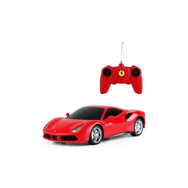 Masina cu telecomanda Ferarri 488 GTB scara 1 la 24 replica oficiala cu licenta a modelului original construita cu mare atentie la detalii de producatorul international Rastar producator specializat in jucariile de tip vehiculViteza deplasare - aprox 10kmhTractiune 2WDAnvelope de cauciucSe poate deplasa in toate directiile inainte inapoi stanga sau dreapta Posibilitate de reglaj a directiei 