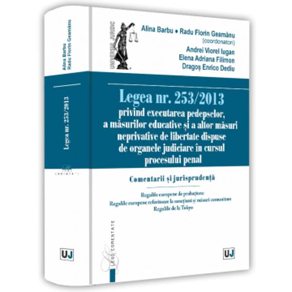 Acceptand provocarea de a elabora in acest format primele comentarii dedicate Legii nr 2532013 privind executarea pedepselor a masurilor educative &537;i a altor masuri neprivative de libertate dispuse de organele judiciare in cursul procesului penal autorii coordonatori continua in fapt demersul inceput prin redactarea lucrarii dedicate Legii nr 2542013 privind executarea pedepselor &537;i a masurilor privative de libertate dispuse de organele judiciare 