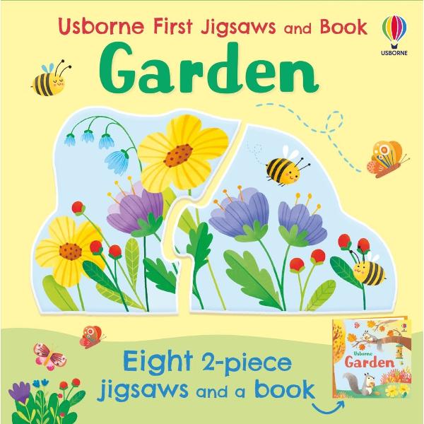 Come into the garden This set of eight sturdy two-piece jigsaws packaged alongside a book for very young children is an ideal way to encourage learning at playtime Packed with cheerful illustrations by Elisa Ferro this delightful set with simple-to-match puzzle pieces introduces toddlers to the creatures and plants they might find right outside the home
