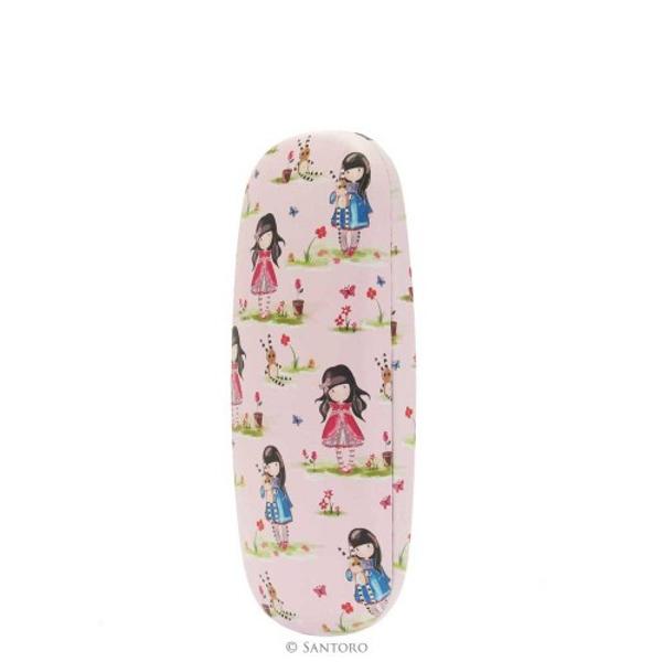 Keep your glasses safe and sound with this charming Gorjuss glasses case The pastel pattern replicates a vintage style print but with a modern look Finished in pastel pink and with traditional Gorjuss artworks and elements of nature it is both stylish and practical for protecting glasses on the 