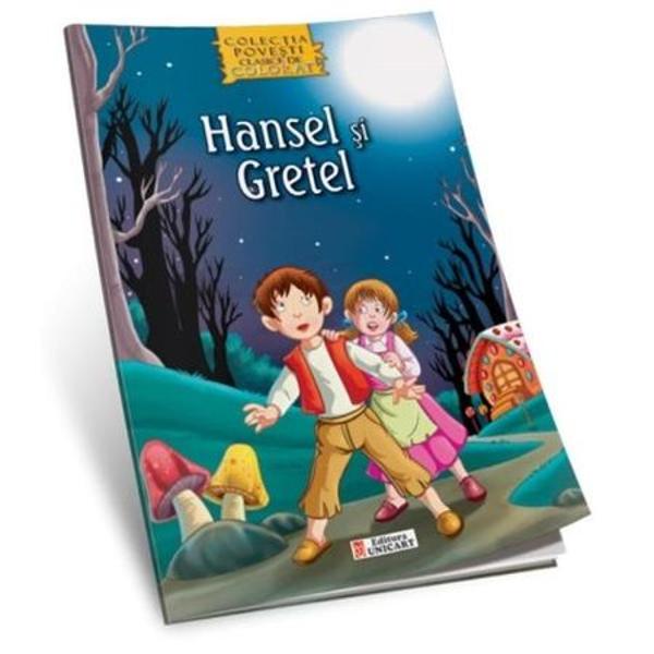 Povesti clasice de colorat - Hansel si Gretel