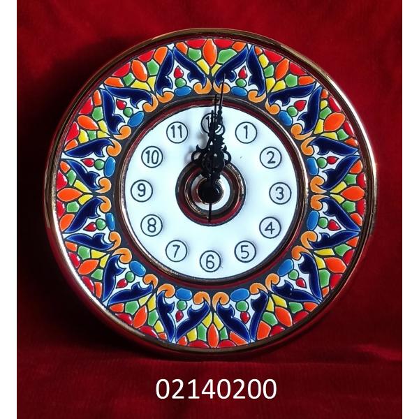 Ceas ceramica cuerda seca decorat manual 14cm 02140200