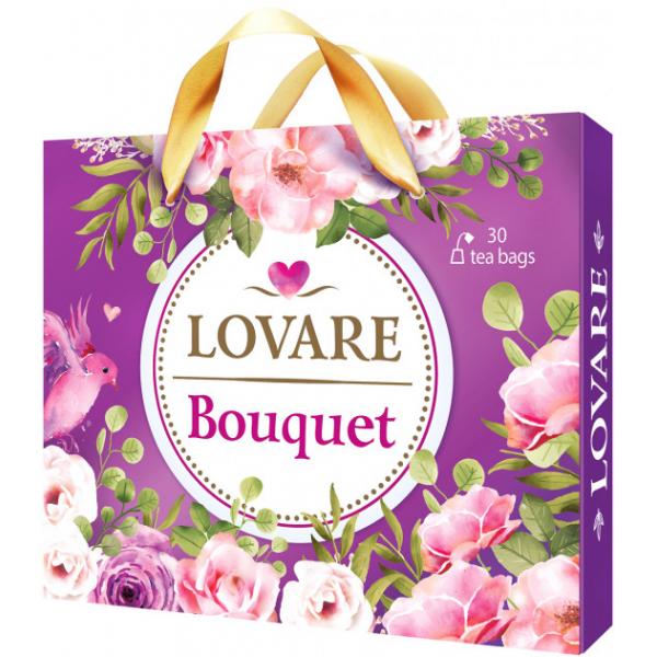 Set «Bouquet» ceai in asortiment 30 pliculete 6 arome a cate 5 pliculete fiecareCeaiurile LOVARE sunt concepute pentru a bucura cu  gusturile si aromele sale deosebite chiar si cei mai pretentiosi cunoscatori de ceai