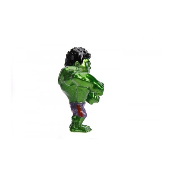 Figurina din metal Hulk inaltime 10 cm Cu figurinele de colectie de la Jada Toys camera fiecarui copil devine un paradis al aventurilor Una dintre cele mai speciale figurine din echipa Avengers este Hulk uriasul verde care incepe sa se dezlantuie cand se enerveaza Dar cand nu este doar un monstru verde innebunit este si un membru util al echipei deoarece Dr Bruce Banner este un adevarat spirit de flacara Varsta recomandata 8 - 15 