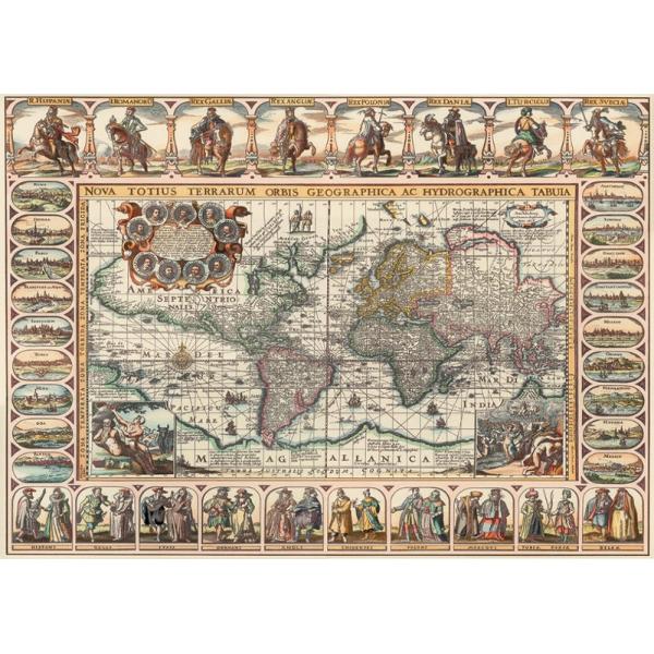 Puzzle 2000 piese - Ancient World Map2000 pieseTematica Arta