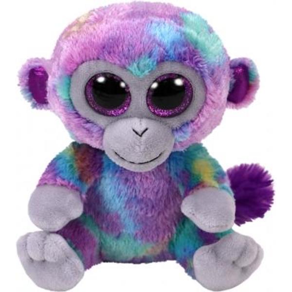 Jucarie din plus Beanie Boos ZURI - multicolor monkey 24cm TY 36419