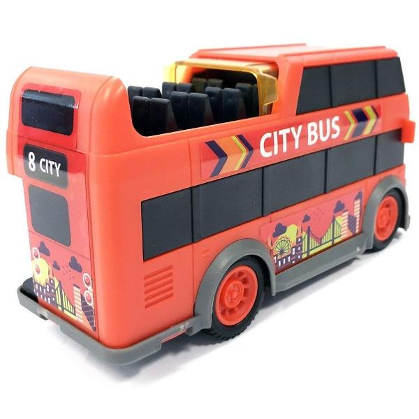 City Bus este una dintre cele mai indragite modele ale acestui mare brandStimuleaza imaginatiaFunctie de roti libereAcoperis glisantVarsta recomandata 3 ani Lungime 15 cm