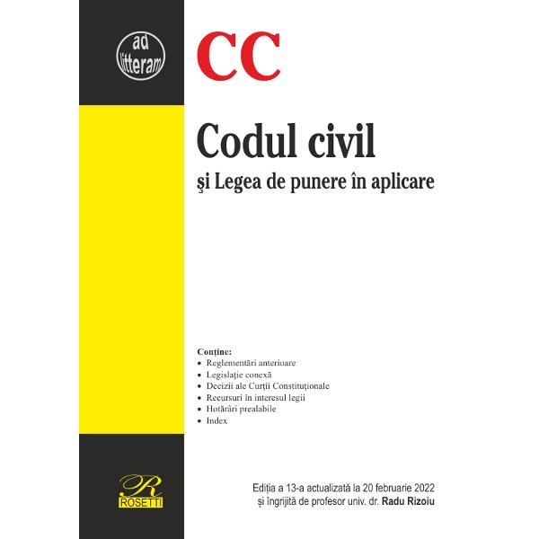 Codul civil si Legea de punere in aplicare 20 februarie 2022