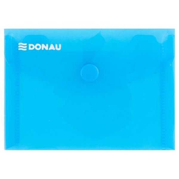 Mapa A7 cu butoncapsa din plastic transparent albastruPlastic de 180 microniFormat 8x115x015  cm