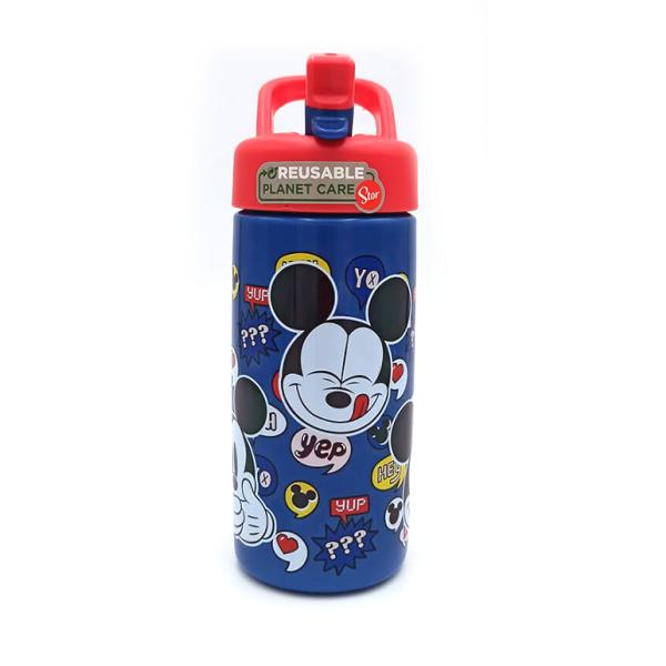 Sticla de apa sport cu pai si maner incorporat care ii va mentine pe copii hidratati oriunde ar mergeSticla apa 410 ml  Mickey Mouse este fabricata din plastic fara BPACapacitate 410 mlDimensiuni 178x74x64 cmGreutate 90g