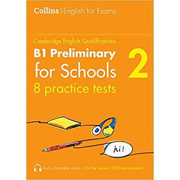 All the practice you need for a top score in the Cambridge English B1 Preliminary for Schools qualificationWith the realistic test papers and helpful advice in Collins Practice Tests for B1 Preliminary for Schools PET for Schools you will feel confident and fully prepared for what to expect on the day of the test It contains8 complete practice tests fully updated for the revised 2020 exam 