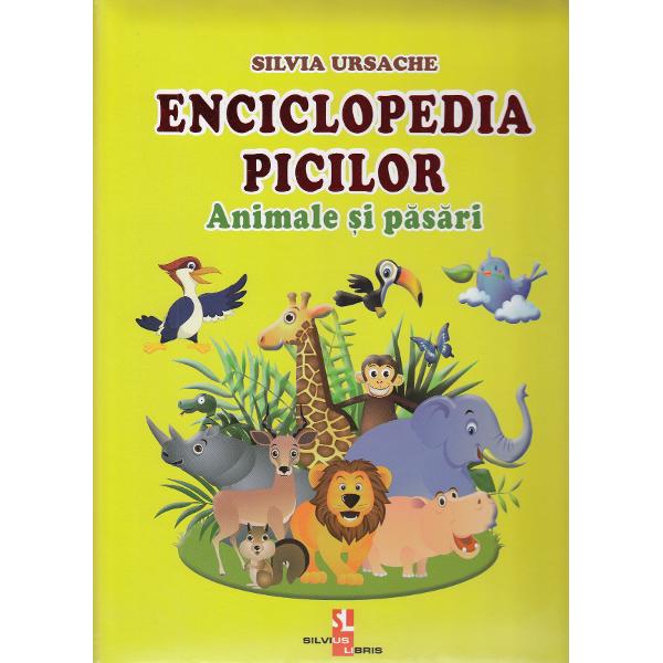 Enciclopedia are paginile cartonate si prezinta in culori vii animale salbatice autohtone si din lumea intreaga • animale si pasari domestice •  pasari exotice si autohtone