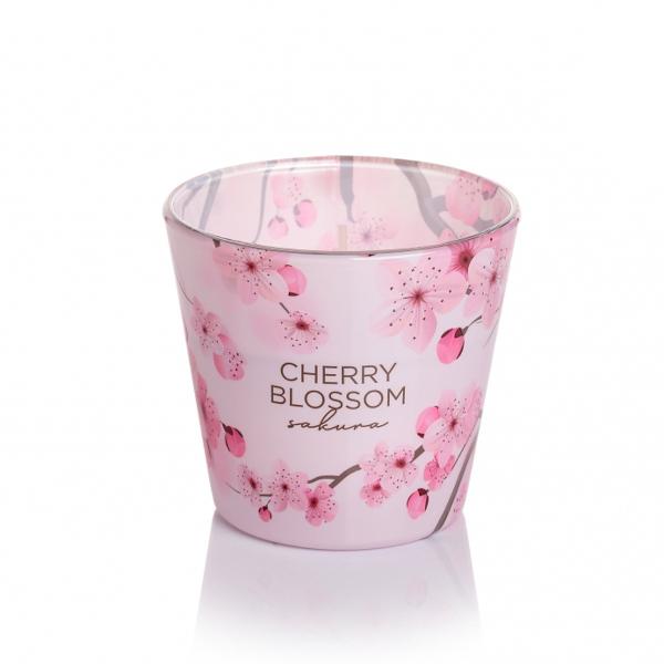 Lumanare parfumata in pahar de sticla 114g aroma Cherry Blossom