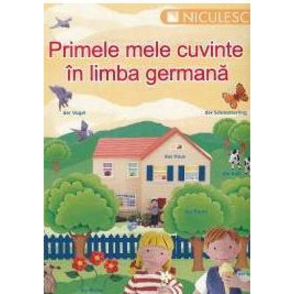 Primele mele cuvinte in limba germana este o carte ilustrata pentru copii cu varsta intre 3 si 7 ani si cuprinde peste 500 de cuvinte uzuale din germanaAceasta carte a fost realizata pentru a-i ajuta pe cei mici sa asimileze usor vocabularul de baza al limbii germane intr-un mod cat mai placut si distractivFiecare imagine este insotita de cuvantul corespunzator in limba germana si de traducerea acestuia in romana ceea ce permite 