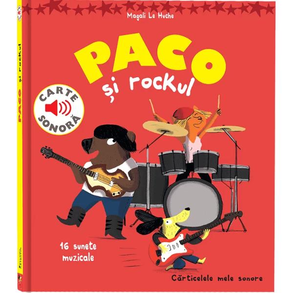 Descoper&259; cu Paco instrumentele muzicale specifice rockuluiCe înv&259;&539;&259;m din Paco &537;i rockulCartea cu sunete pentru copii îi introduce pe cei mici în cultura muzicii rockPaco iube&537;te rockul Al&259;turi de chitara sa c&259;l&259;tore&537;te la Londra numit &537;i ora&537;ul rockului Visul s&259;u este s&259; î&537;i realizeze 