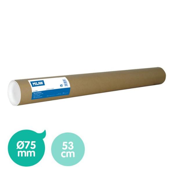 Tub din carton cu capace din plastic Ø 75 mm length 53 cm