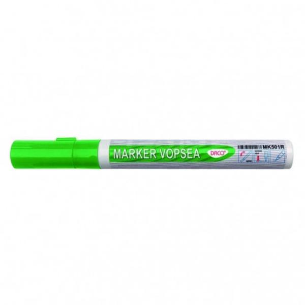 Marker vopsea Daco•  vârf rotund 1-2 mm•  vopsea pe baz&259; de alcool rezistent&259; la ap&259; &537;i lumin&259;•  uscare rapid&259;•  pentru orice suprafa&539;&259;