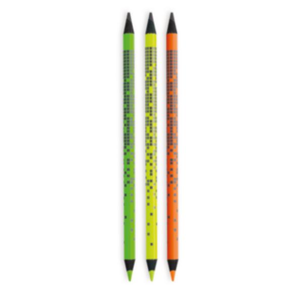 Este o nebunie un creion cu dou&259; varfuri Partea din grafit este pentru scris iar partea neon este pentru subliniere &537;i marcarePretul afisat este per bucata