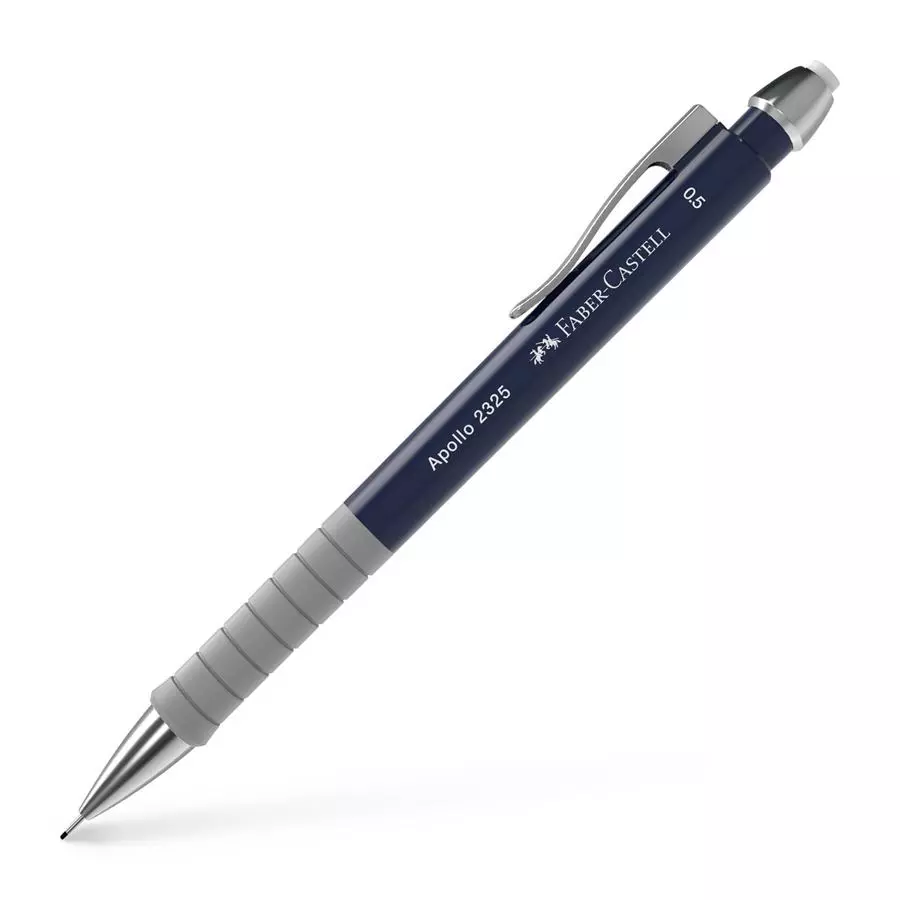Creionul mecanic Apollo garanteaza prin zona sa ergonomica de prindere o experienta placuta de scris Creionul modern pentru scris &537;i desenatMina aluneca în spateProtejat de rupere Zona de prindere ergonomic&259; pentru o scriere confortabilaCu radier&259; integrat&259;L&259;&539;imea liniei 05 mmCuloare bleumarin