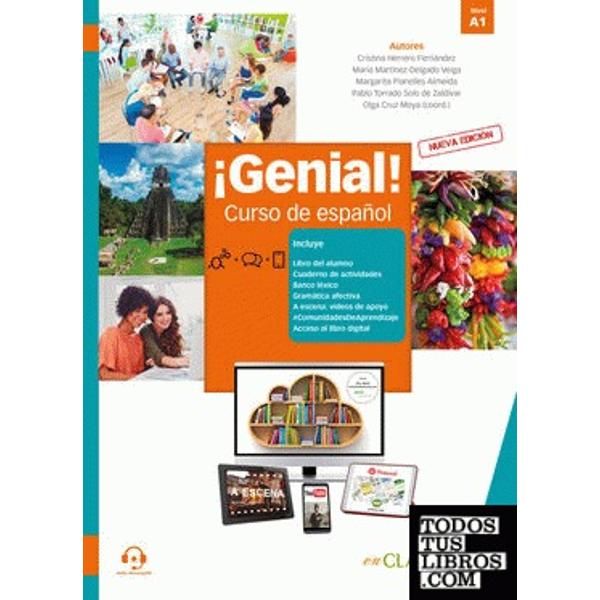 ¡Genial está concebido como un manual para estudiantes jóvenes y adultos El volumen incluye el Libro del alumno con un banco léxico al final de cada unidad el Cuaderno de actividades el Apéndice gramatical y un acceso gratuito a la plataforma digital