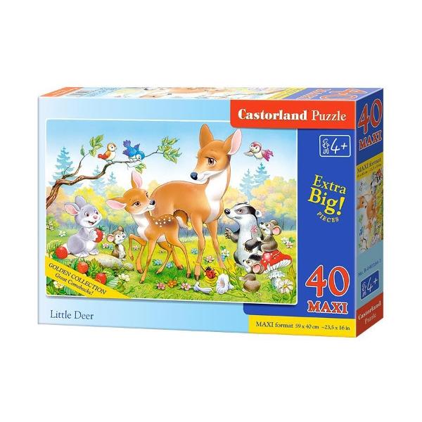 Puzzle de 40 de piese mari cu Little Deer Dimensiuni cutie 325×225×5 cm Dimensiuni Puzzle 59×40 cm Recomandat copiilor cu vârste de peste 4 ani