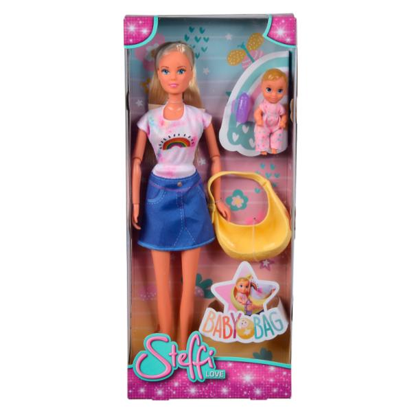 Steffi with baby carrying bag and bottle 29cm 7cm WB 3Y