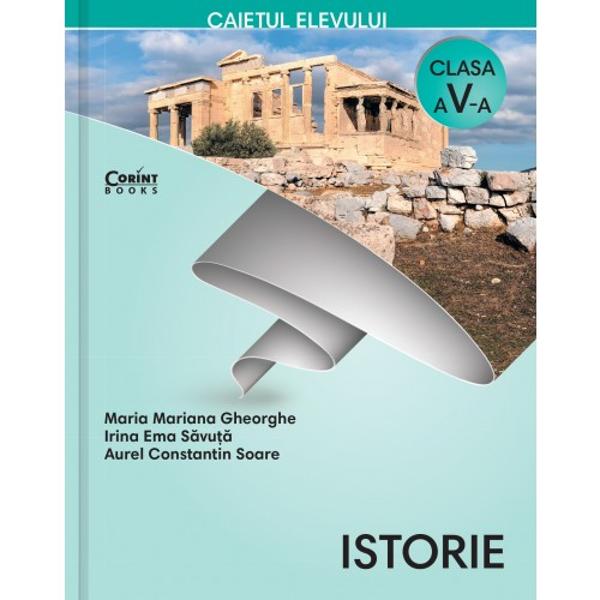 Acest caiet este un auxiliar care respect&259; programa &537;colare &537;i structura manualului aprobat de Ministerul Educa&539;iei Na&539;ionaleCaietul elevului pentru clasa a V-a este un instrument de consolidare a cunoa&537;terii unui domeniu foarte atr&259;g&259;tor – istoria omenirii Exerci&539;iile variate pe care le propune înso&539;ite de scheme 