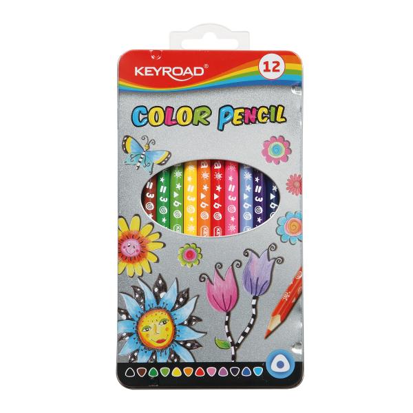 Creioane lungi 12 culori KEYROAD