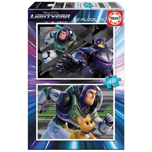 Puzzle 2x48 piese Lightyear Dimensiune puzzle asamblat 28 x 20 cm Pentru varste de peste 3 ani