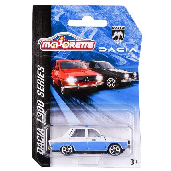 Detalii Masinuta Majorette Dacia 1300CaracteristiciMasinuta Majorette Dacia 1300 este recomandat copiilor incepand cu varsta de peste 3 aniMasinuta Dacia imita perfect modelul real Dacia 1300 Pentru ca modelul sa para cat mai real usile masinutelor se deschidVarsta recomandata 3 ani Lungime masinuta 75 cmAtentie Pretul afisat este per bucata Acest produs este disponibil in 6 variante diferite Nu se poate alege modelul se livreaza in 