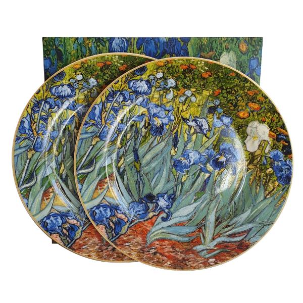 Set cu 2 farfurii de portelan Van Gogh Iris 19 cm 5935872