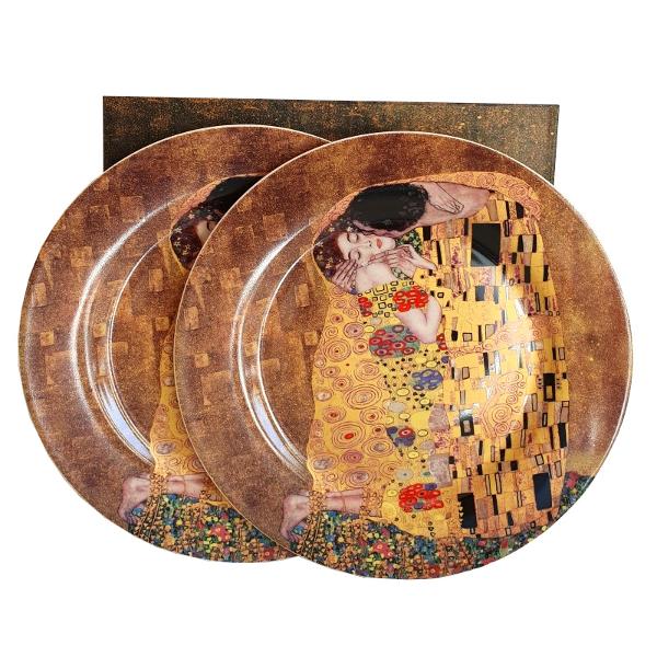 Set cu 2 farfurii de portelan Klimt Kiss 19 cm 5935452