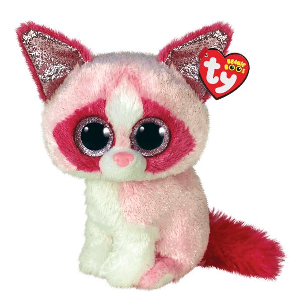 Jucarie de plus - Pisica roz 15 cm TY 36371