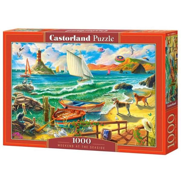 Puzzle de 1000 piese cu Weekend at the seaside Puzzle-ul are dimensiunile 68 x 47 cm si cutia 35 x 25 x 5 cm Pentru cei cu varste de peste 9 ani
