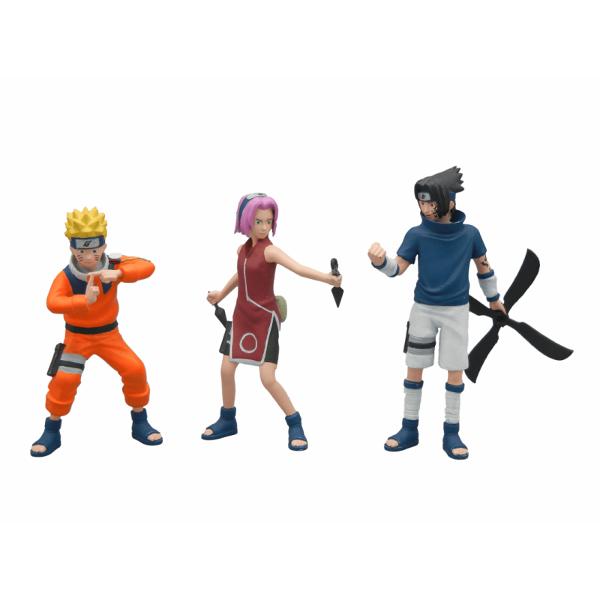Setul de 3 figurine Naruto include trei dintre cele mai cunoscute personaje din seria Naruto si anume Naruto Uzumaki Sasuke si SakuraDimensiune 22 x 14 x 75 cmGreutateMaterial TPEFigurinele Naruto din aceasta colectie sunt pictate manual iar vopselele folosite sunt in totalitate 