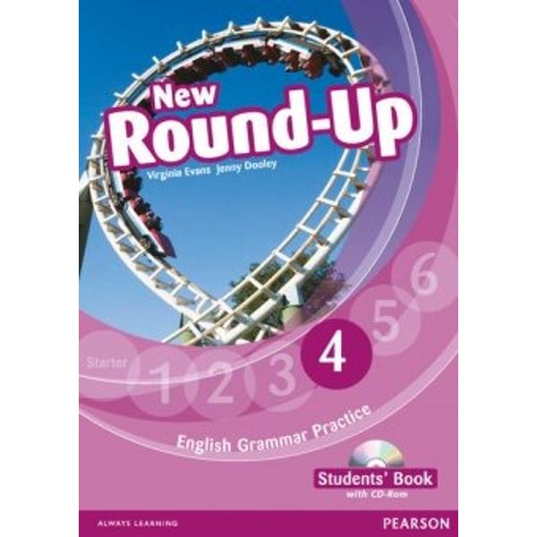 New Round-Up English Grammar Practice este o serie de culegeri de gramatica cu teorie si exercitii adresata elevilor din invatamantul primar si gimnazial structurata gradual pe sapte niveluri de invatare incepand de la nivelul Starter pana la nivelul 6 Culegerile New Round-Up Students Book sunt avizate de Ministerul Educatiei pentru lucrul extins la clasa si pot fi folosite ca un manual dupa orele de curs ca o carte de teme iar pe timpul vacantei pentru 